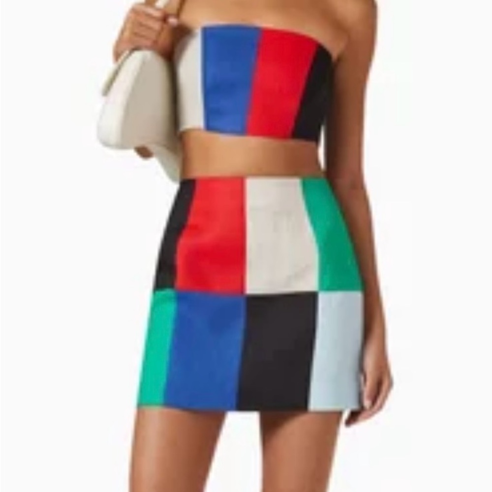 Colorblock Mini Skirt - Multi